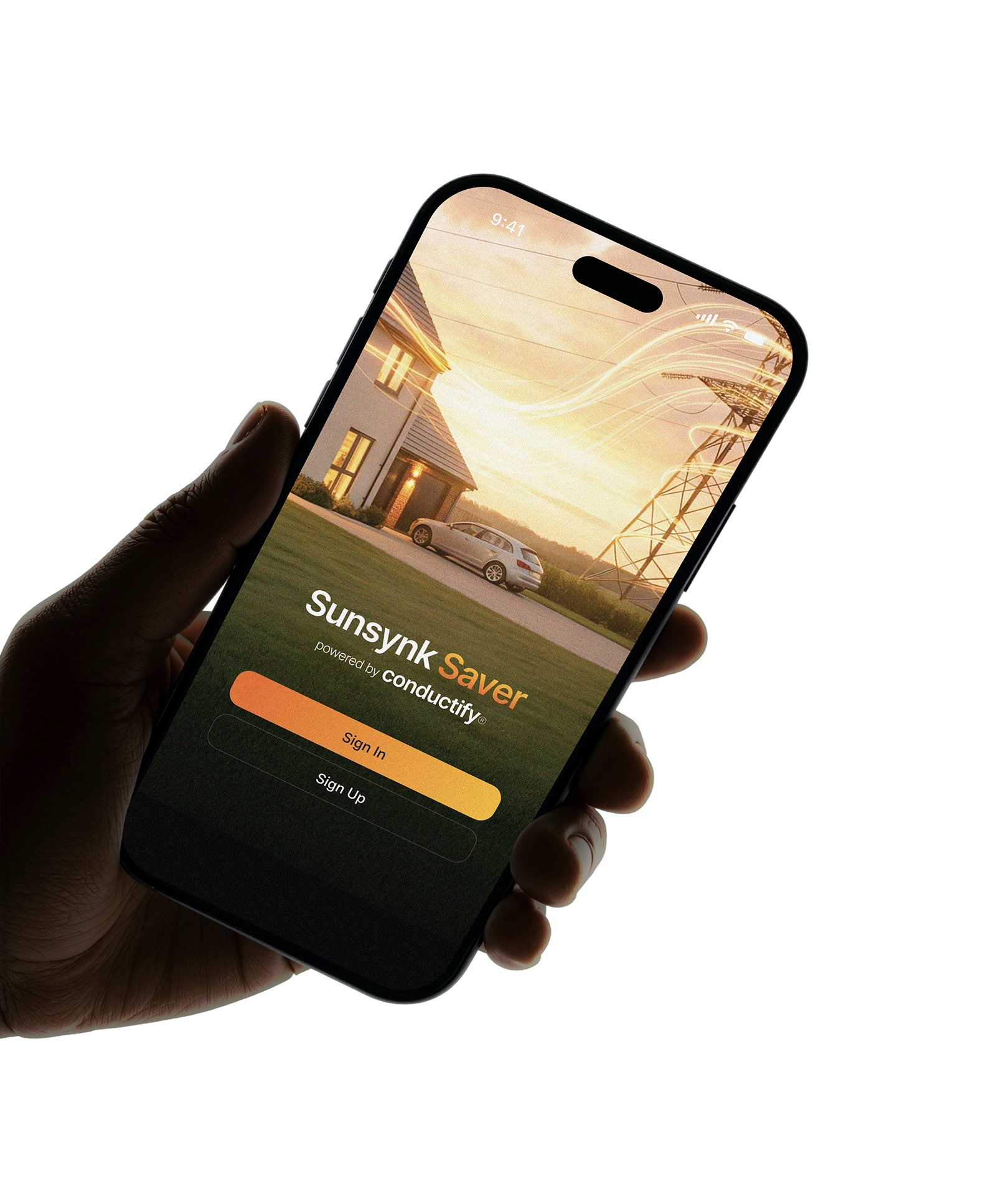 Sunsynk Saver app in hand
